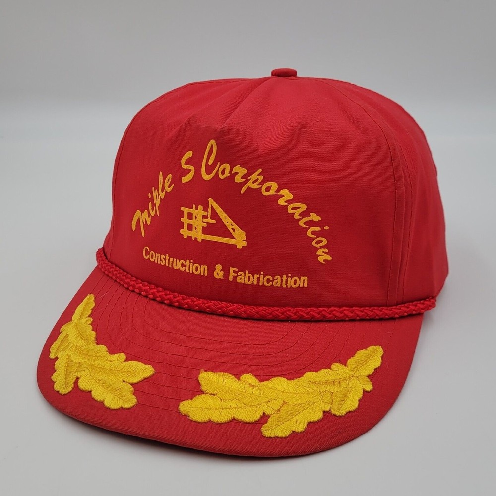 Vintage Triple S Corporation Construction & Fabrication Rope Scrambled Eggs Hat